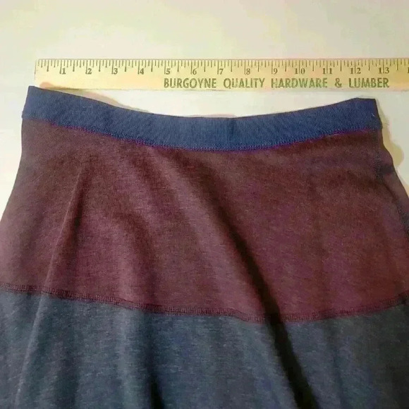 Three Dots Women's Skirt Black Red Colorblock A Line Swing Size XS - Picture 4 of 8